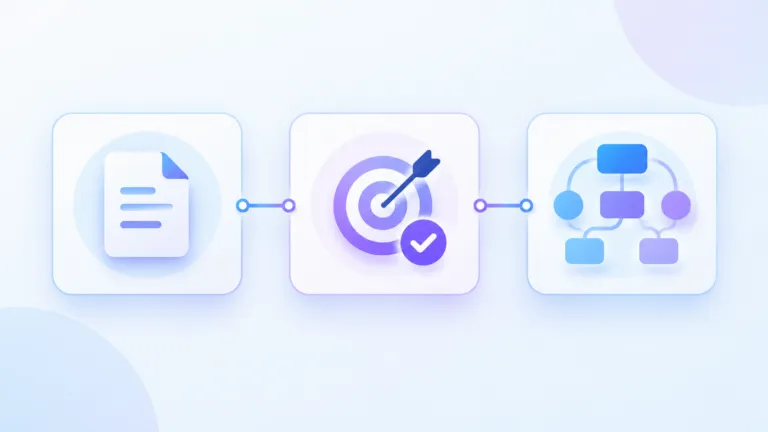 Claude skills best practices illustrated with connected skill cards for a single source of truth, clear goals, and complex systems