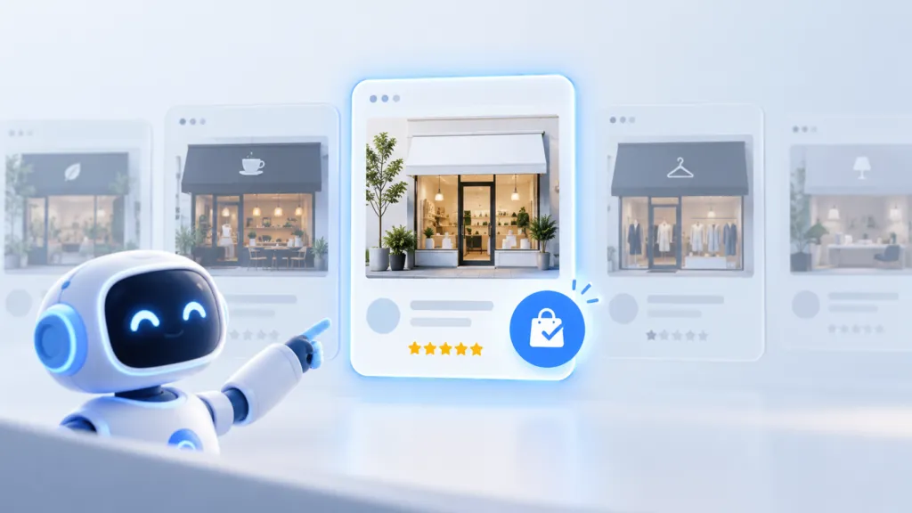 AI assistant recommending a business as the future of SEO shifts from website traffic to AI-driven recommendations